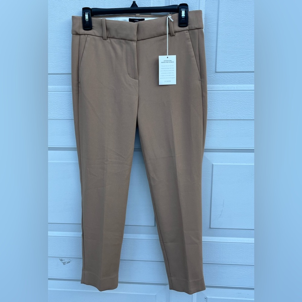 Women's J Crew Cameron Slim Crop Pant Four Season Stretch tan size 2 NWT